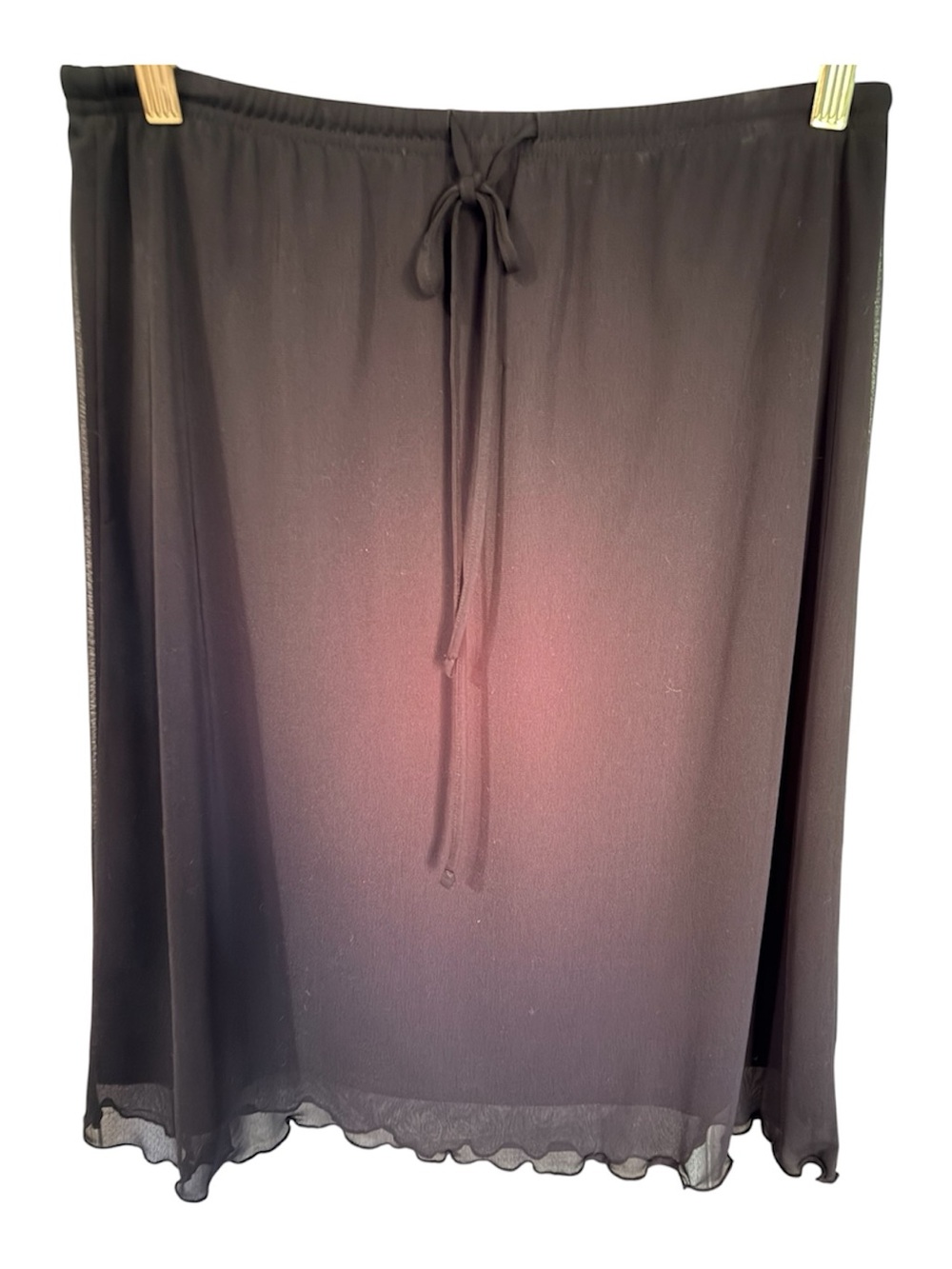 Liz Claiborne Black Elastic Waist Midi Skirt Sz.M